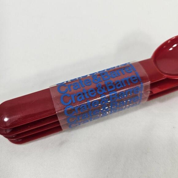 Vintage Bodum Made In Sweden Red Picnic Set Rare Plastic Cutlery Set. Retro - Picture 3 of 5